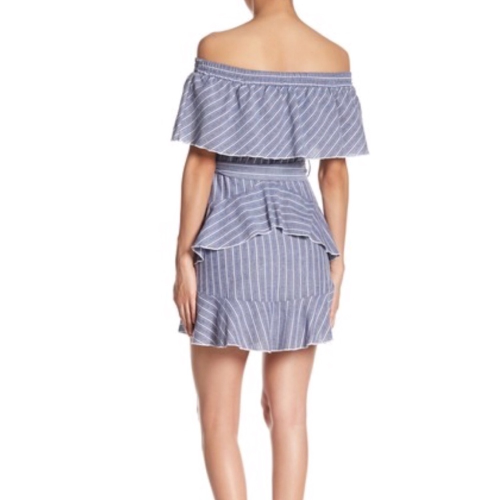 NWT LUSH Off the Shoulder Striped Dress - Picture 2 of 3
